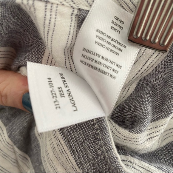 Rails Jess Laguna Striped Linen Blended Pants Large - Picture 5 of 12